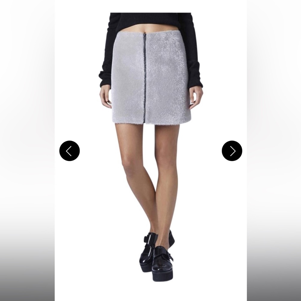 Topshop Faux Fur Mini Skirt Size 4